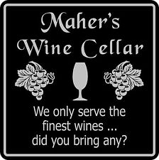 Personalized wine sign for sale  Elkhorn