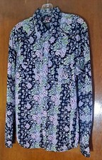 Camisa ocidental floral Ringspun com miçangas/strass/estala de pérolas/bordada M Reino Unido comprar usado  Enviando para Brazil
