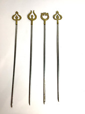 Conjunto Vintage de 4 Espetos Shish Kabob Churrasqueira Latão 14" Espeto Turco comprar usado  Enviando para Brazil