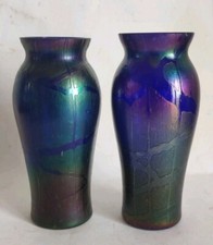Iridescent vases blue d'occasion  Expédié en Belgium