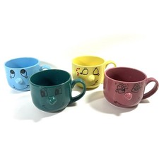 Usado, Conjunto completo retrô 4 canecas LivingWare Collection “Funny Smiley Faces” nariz 3D comprar usado  Enviando para Brazil