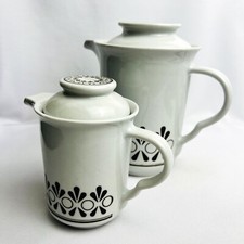 Usado, Jarros com tampa meados do século porcelana Pozzani bule garrafa de café Brasil DOIS PC comprar usado  Enviando para Brazil