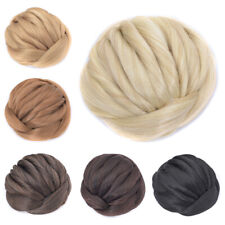 6 Cores Feminina Trançada clipe no cabelo Pães cabelo Sintético Extensão De Cabelo Coque comprar usado  Enviando para Brazil