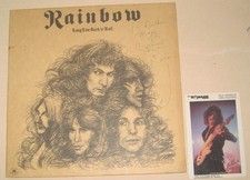 Rainbow "Long Live Rock" LP (1978) Ronnie James Dio capa de álbum assinada EXC RARO, usado comprar usado  Enviando para Brazil
