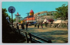 Cartão postal vintage Riverview Amusement Park Flying Turns Roscoe Street Chicago IL comprar usado  Enviando para Brazil