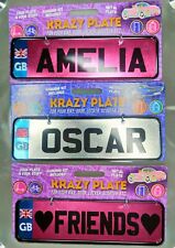 Placa Krazy Placa de Número Personalizada Muitos Nomes Scooter Bicicleta Porta Metal 15x4.5c comprar usado  Enviando para Brazil