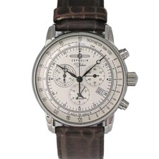 Zepplin 7680-1N cronógrafo alarme 100º aniversário modelo quartzo prata #KN980 comprar usado  Enviando para Brazil