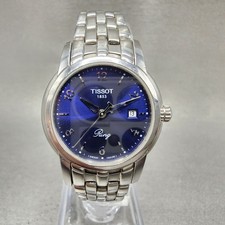 Relógio feminino anel Tissot 28 mm mostrador azul aço data redonda R420/320 novo bateria, usado comprar usado  Enviando para Brazil