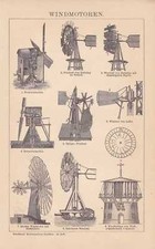 Molinillos de Viento Molino Molinete Stich Um 1900 Windmotoren Turmwindmühle comprar usado  Enviando para Brazil