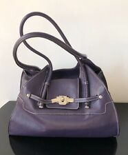 Borsa pelle viola usato  Genova