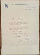 edward heath signed for sale edward heath signed for sale WEST BYFLEET