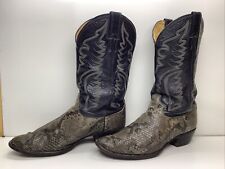 BOTAS MASCULINAS VINTAGE JUSTIN COWBOY PELE DE COBRA ESVERDEADA TAMANHO 10 D comprar usado  Enviando para Brazil