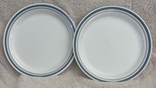 Conjunto de 2 pratos de almoço/salada Corelle índigo cinza e azul listra de giz 8,5" comprar usado  Enviando para Brazil
