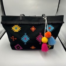 Bolsa tote colorida bordada asteca grande Neiman Marcus., usado comprar usado  Enviando para Brazil