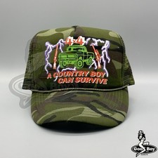 Boné de corda A Country Boy Can Survive vintage retrô camuflado caminhoneiro faroeste comprar usado  Enviando para Brazil