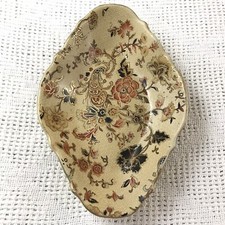 Pedestal de prato floral oriental decorativo texturizado grés diamante vintage comprar usado  Enviando para Brazil