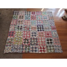 Colcha de selos postais coloridos acolchoada à mão vintage grande 64 x 64  comprar usado  Enviando para Brazil
