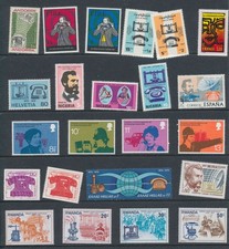 Grecja Andora Hiszpania Helvetia Rwanda Francja TELEFONY MNH (46 znaczków) UK1238 na sprzedaż  PL