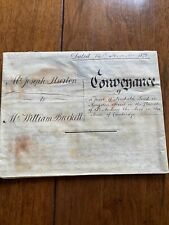 1872 conveyance vellum for sale  BEDFORD