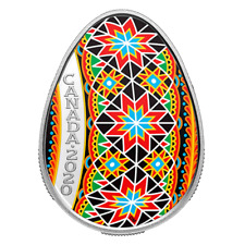 Canadá 2020 20$ moeda tradicional ucraniana em forma de ovo Pysanka 1 oz cor prata comprar usado  Enviando para Brazil