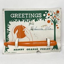 Cartão postal lembrança descascador de laranja vintage da Flórida saudações Orlando década de 1940 década de 50, usado comprar usado  Enviando para Brazil