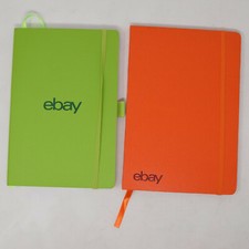 2 Caderno Diário do eBay Páginas Forradas Primavera Verde Laranja Fita Marcador  comprar usado  Enviando para Brazil