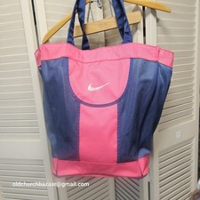 Usado, Bolsa de malha NIKE Swooh azul marinho e vermelha, praia, academia, bolsa tote, bagagem de mão  comprar usado  Enviando para Brazil