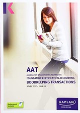 Bookkeeping transactions study for sale  UK