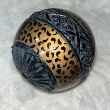 Tapete decorativo bola bandas barrocas, ouro e preto salpicado estilo “antiquicado” orbe, usado comprar usado  Enviando para Brazil