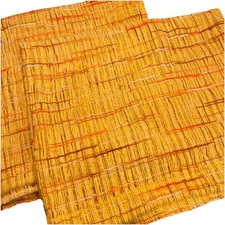 Tecido cortina tecido rede vintage retrô anos 70 malha amarelo mistura laranja 32” x 27” comprar usado  Enviando para Brazil
