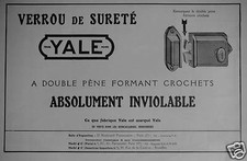Publicité 1922 yale d'occasion  Compiègne