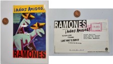Cartão postal adesivo promocional The Ramones 1995 Adios Amigos muito bom estado+ carimbado comprar usado  Enviando para Brazil