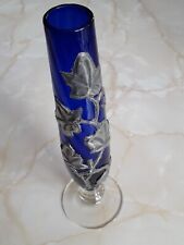 Blue glass vase for sale  LUTON