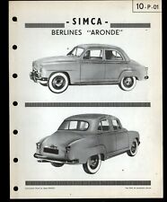 Simca aronde technical d'occasion  Expédié en Belgium