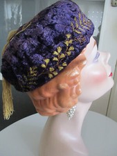 Vintage velvet hat for sale  LONDON