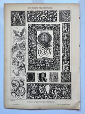 German renaissance typography for sale  HORNCASTLE
