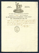  SUP - CREMONA (République CISALPINE, état satellite de la France) - 1797   comprar usado  Enviando para Brazil