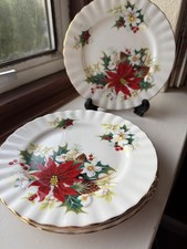 Poinsettia plates royal for sale  STAINES-UPON-THAMES