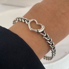 Bracelet métal argent d'occasion  France