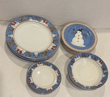 Usado, Conjunto de jantar boneco de neve Sakura Debbie Mumm.  16 peças sem canecas comprar usado  Enviando para Brazil