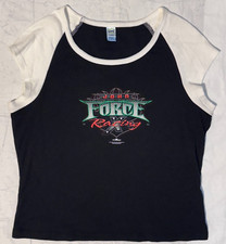 Camiseta John Force Racing Vintage Logotipo Y2K Motociclista - Manga Curta Pequena, usado comprar usado  Enviando para Brazil
