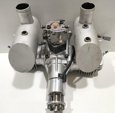 Motor a gasolina de escape lateral de dois tempos cilindro duplo DLE 120CC para avião de controle remoto comprar usado  Enviando para Brazil