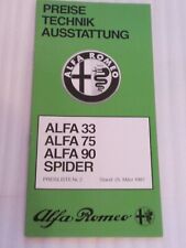 Alfa romeo preisliste gebraucht kaufen  Wiesloch