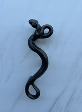 Maçaneta de porta estilo vintage ferro fundido preto decoração cobra ferragens para casa, usado comprar usado  Enviando para Brazil