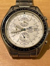 Casio Edifice Ef-503D cronógrafo mostrador branco bateria de trabalho substituída comprar usado  Enviando para Brazil