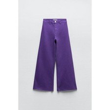 Jeans Zara the Marine reto cintura alta roxo feminino tamanho 6 comprar usado  Enviando para Brazil