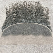 Cabelo encaracolado cinza suíço de renda frontal comprar usado  Enviando para Brazil