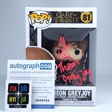 Funko Pop! TV Game of Thrones Theon Greyjoy assinado Alfie Allen & CN CERTIFICADO DE AUTENTICIDADE #81 WS comprar usado  Enviando para Brazil