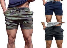 Pantalones cortos de algodón para hombre pierna cónica culturismo gimnasio pista correr 025 casual camuflaje segunda mano  Embacar hacia Mexico