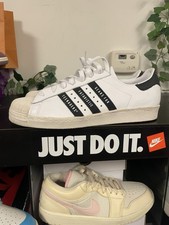 Sapato Adidas Superstar anos 80 x feito pelo homem FY0728 masculino tamanho 13,5 branco preto comprar usado  Enviando para Brazil